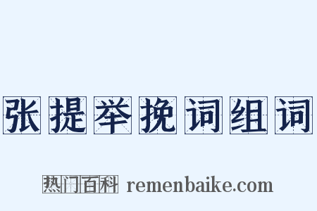 张提举挽词组词是什么意思的图片